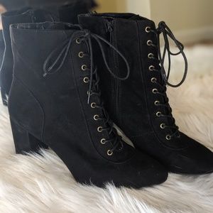 Victorian-Style Fall Booties, Kaari Blue, Size 9